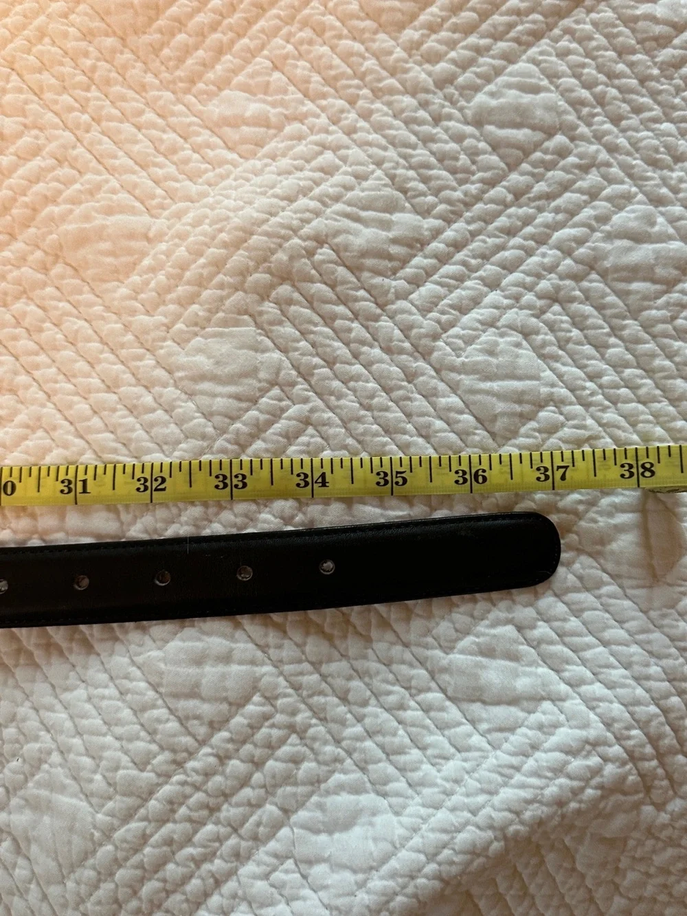 Coach classic Black Leather Belt with Gold Buckle